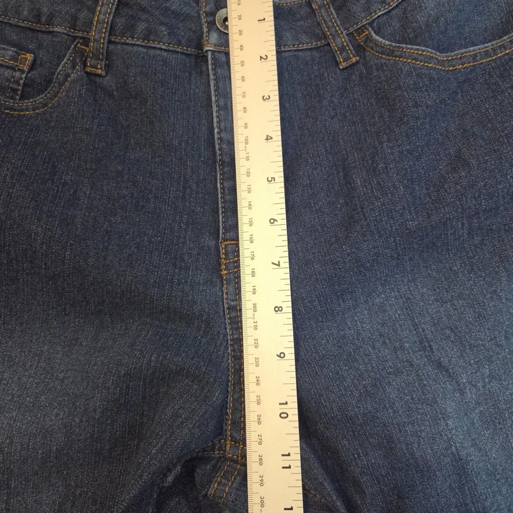 Hannah Denim Bermuda Shorts Womens 12 Blue Stretch‎ Dark Wash Knee Length